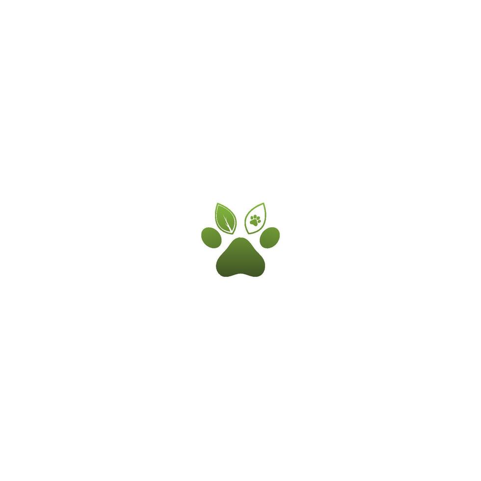 hond voetafdruk logo pictogram ontwerpconcept vector