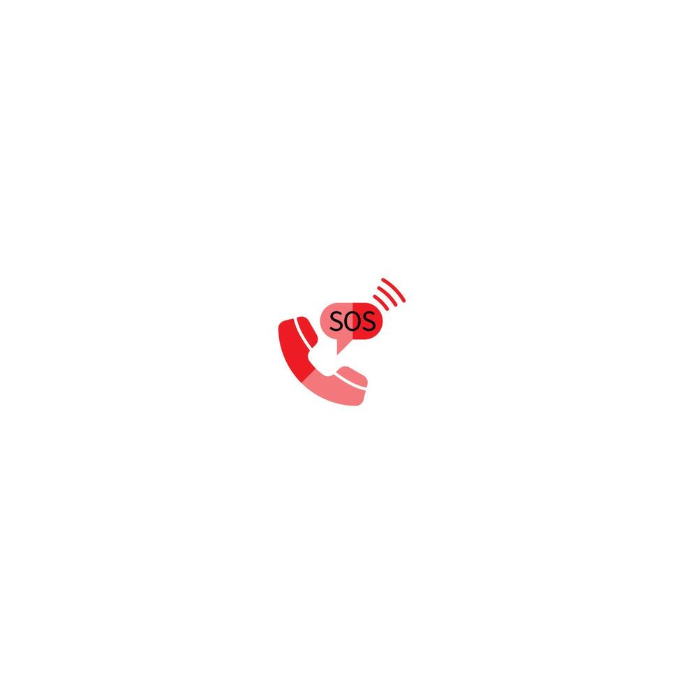 telefoongesprek sos pictogram logo vector