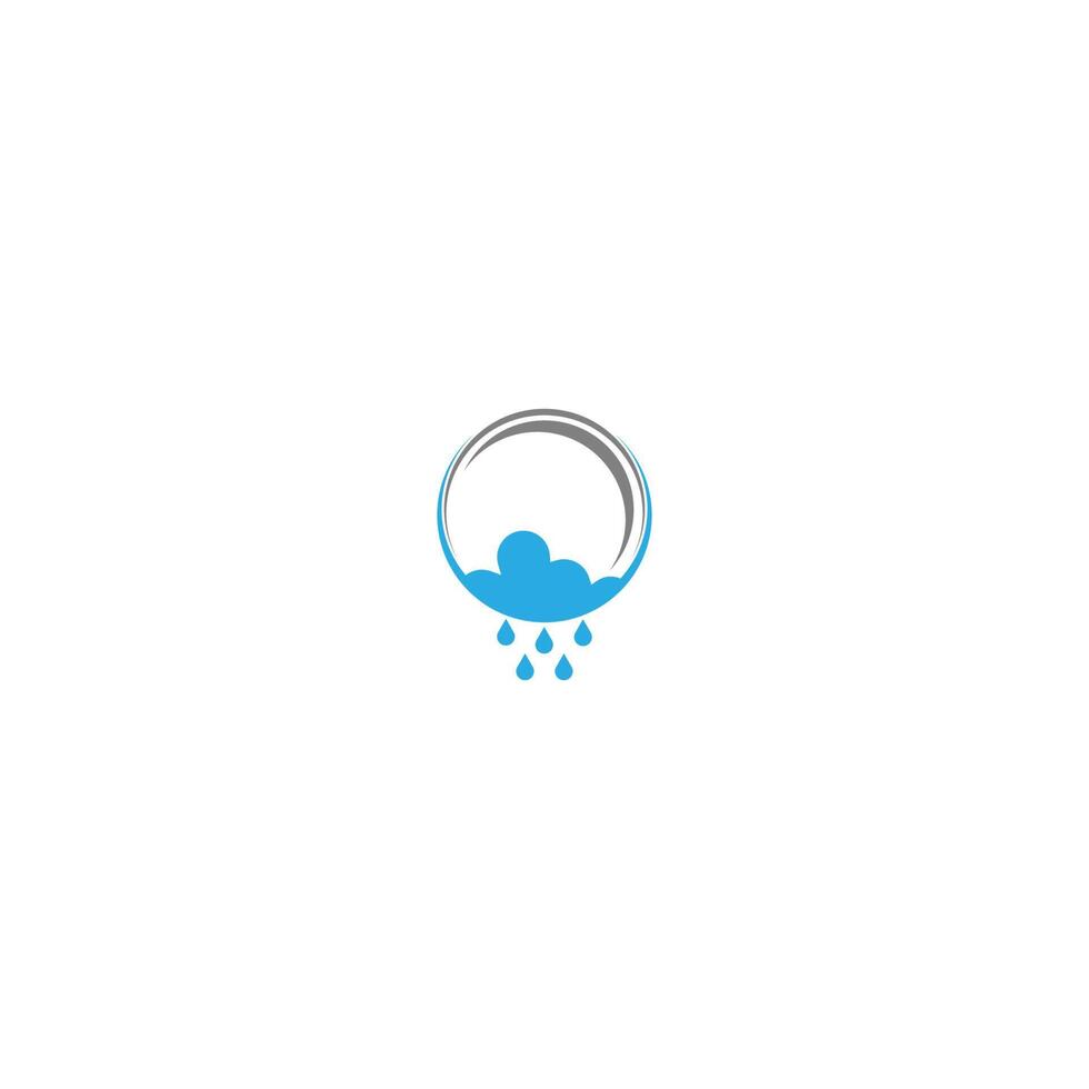 regenachtig wolk logo pictogram concept vector