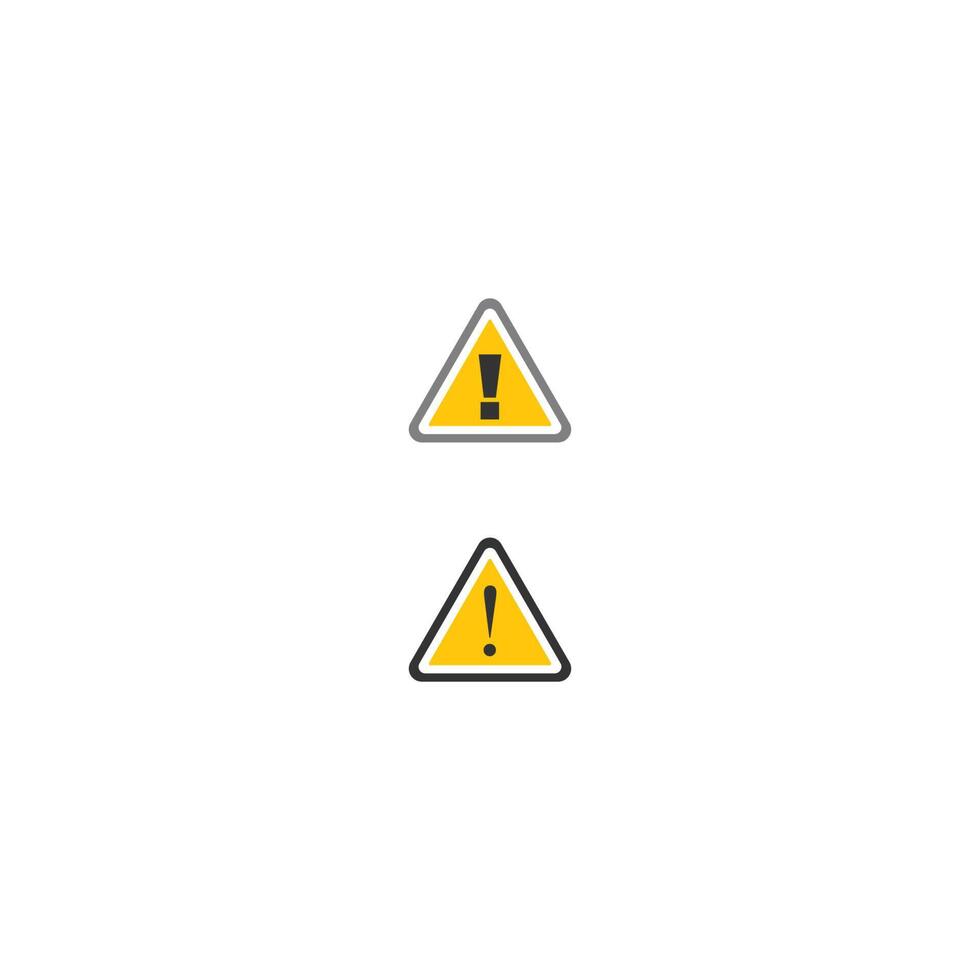 waarschuwing, verbod, uitroepteken pas op voor pictogram logo sjabloon vector