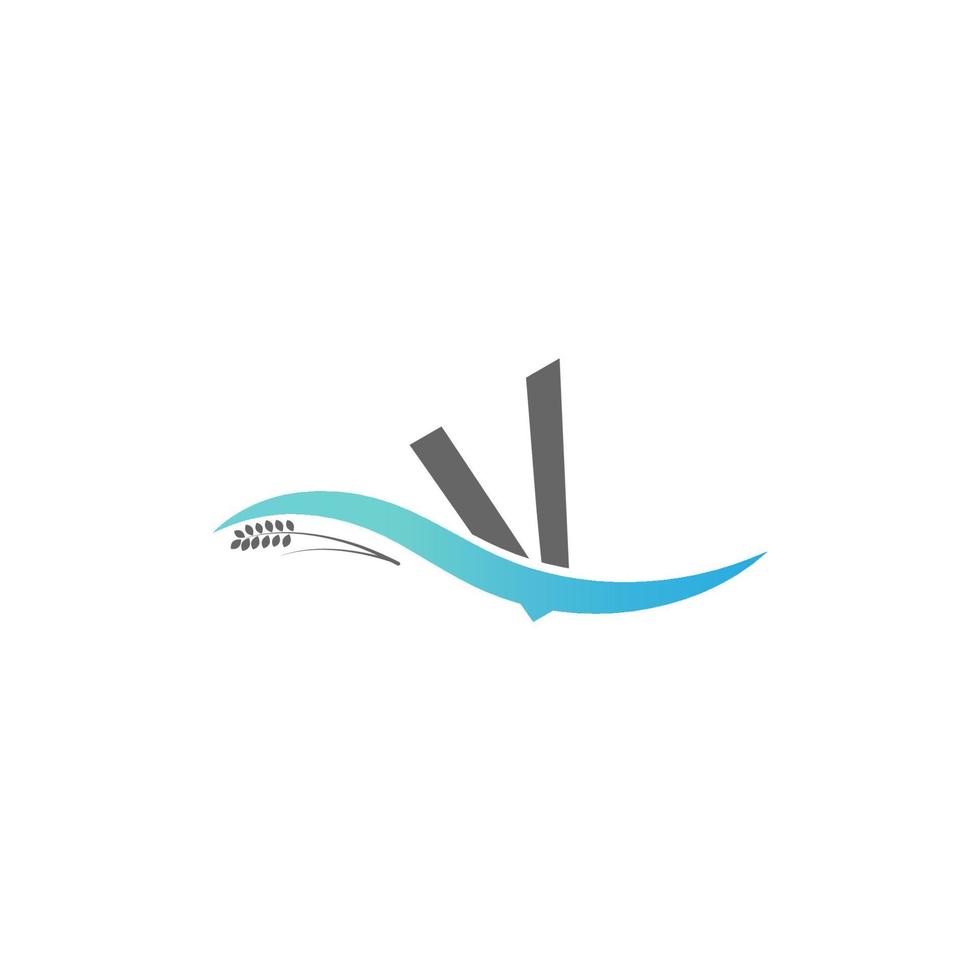 pictogram logo letter v in het water laten vallen vector