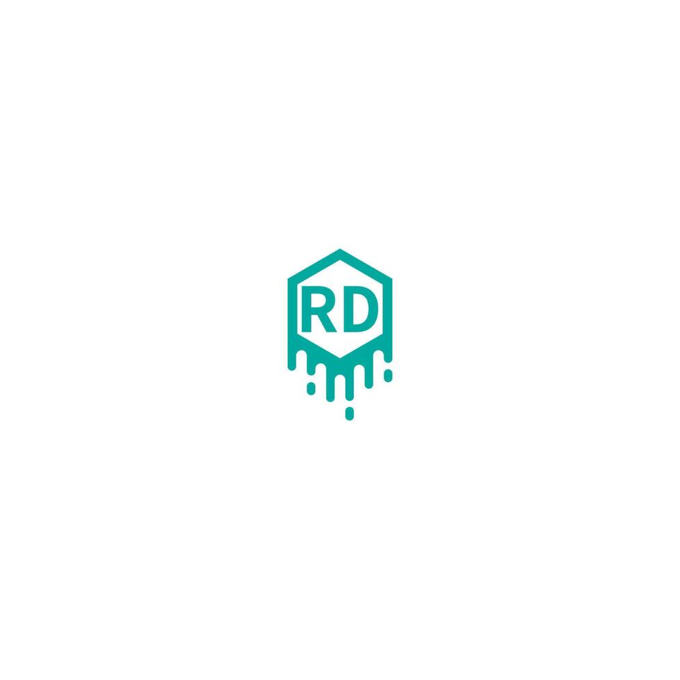 letter rd logo in groene kleur ontwerpconcept vector