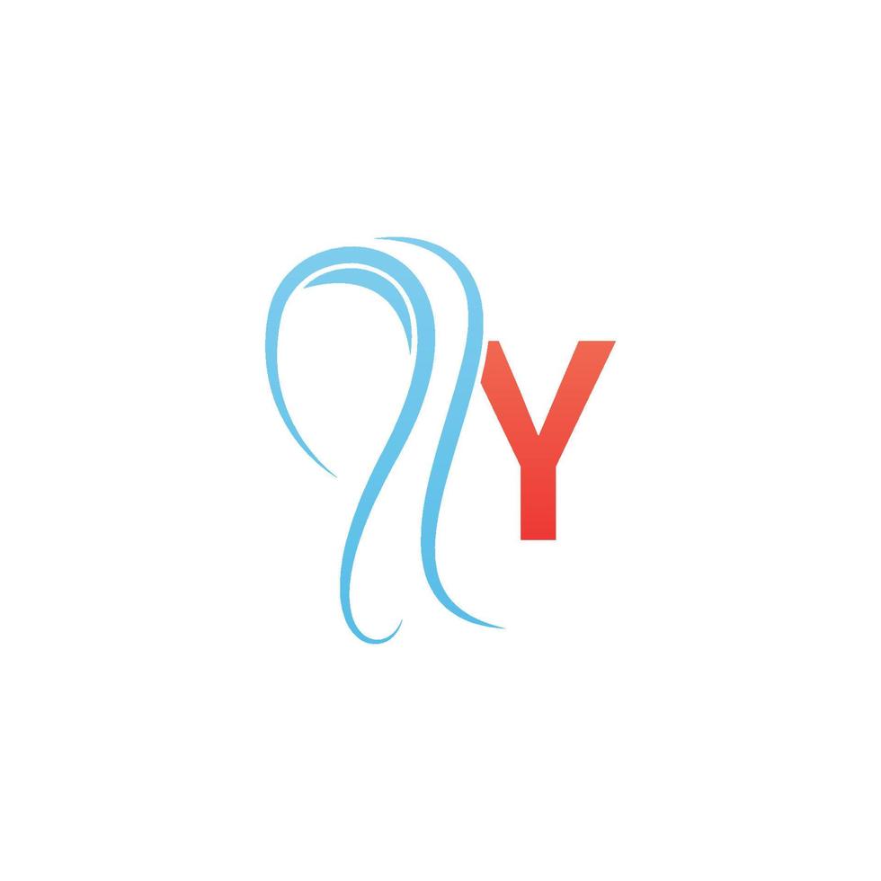 letter y icon-logo gecombineerd met hijab-pictogramontwerp vector