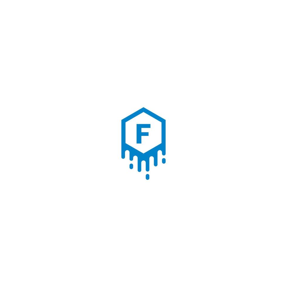 letter f logo in blauwe kleur ontwerpconcept vector