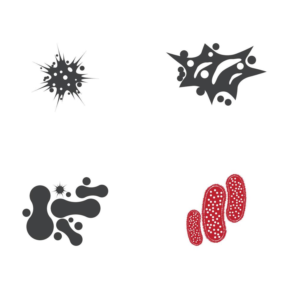 bacterieel logo sjabloon vector symbool natuur