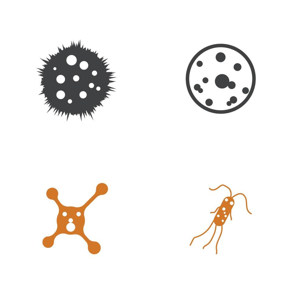 bacterieel logo sjabloon vector symbool natuur