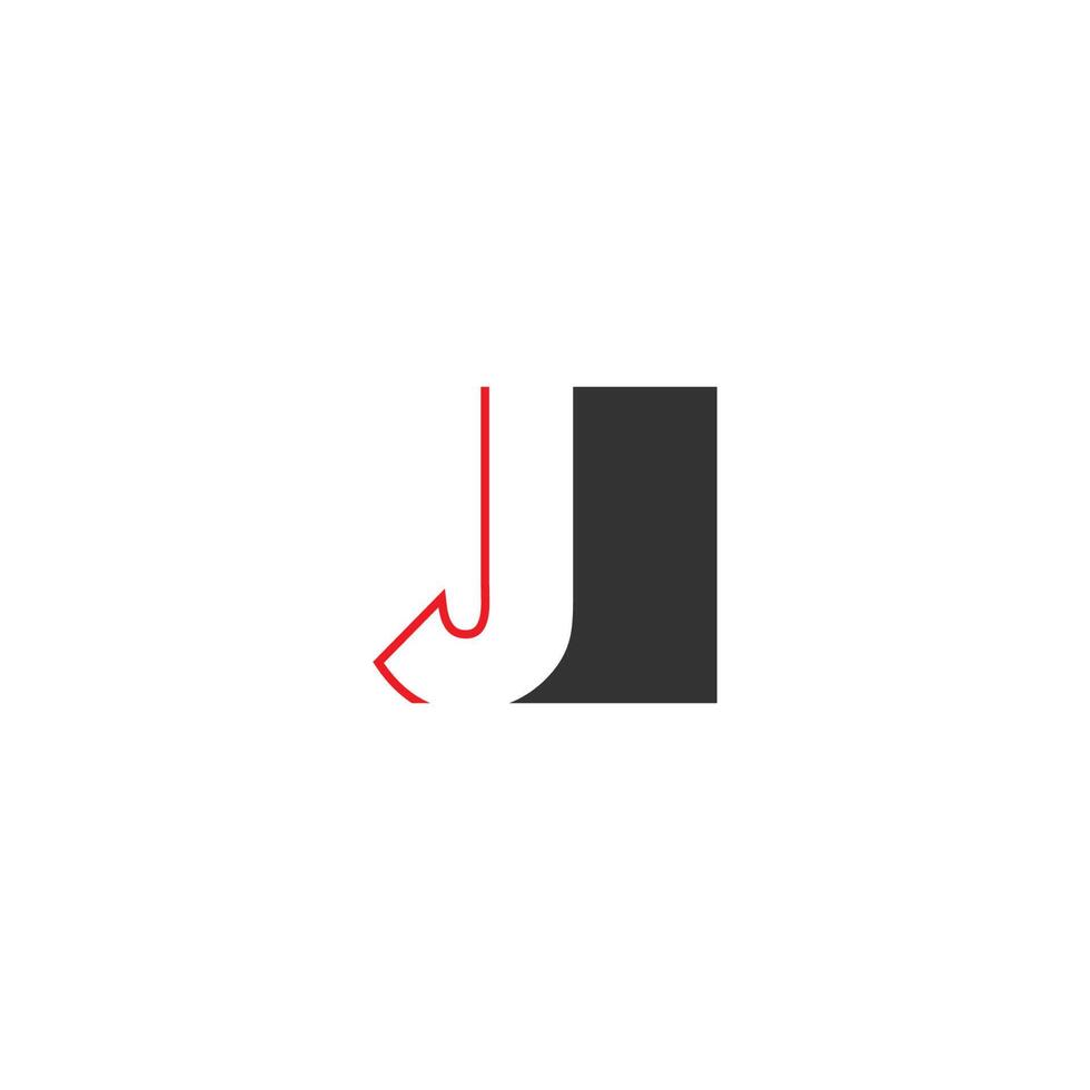 letter j op vierkant ontwerp vector