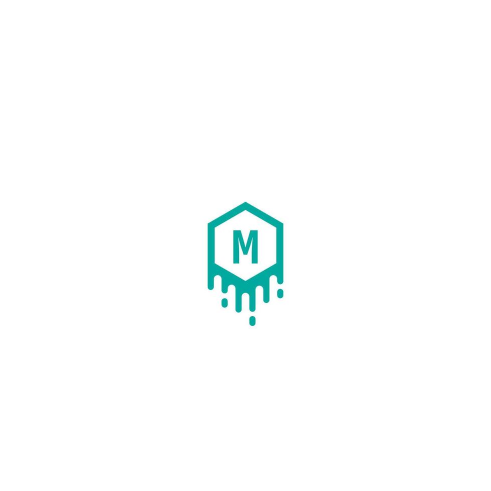 letter m logo in groene kleur ontwerpconcept vector