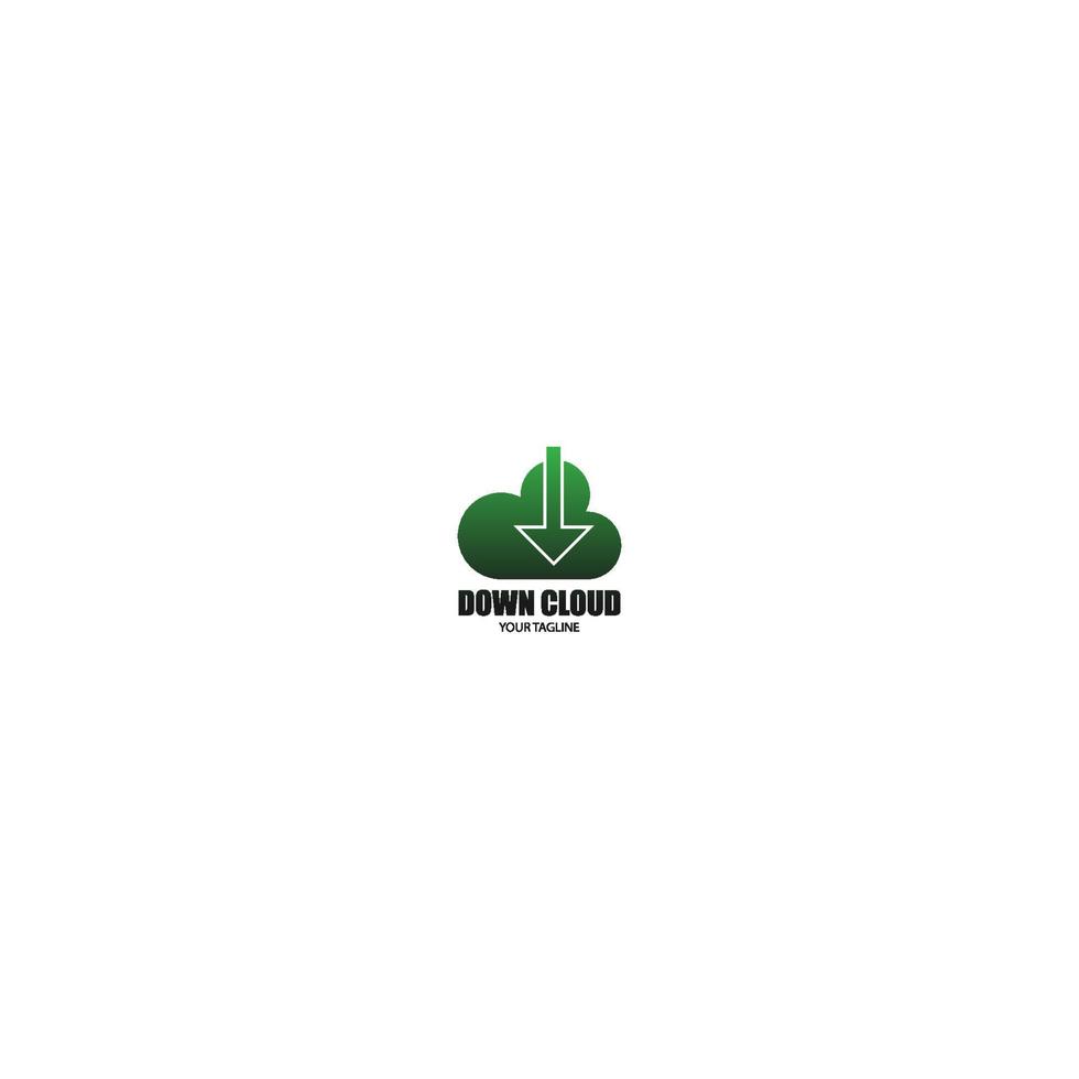 neer wolk pictogram logo ontwerpconcept vector