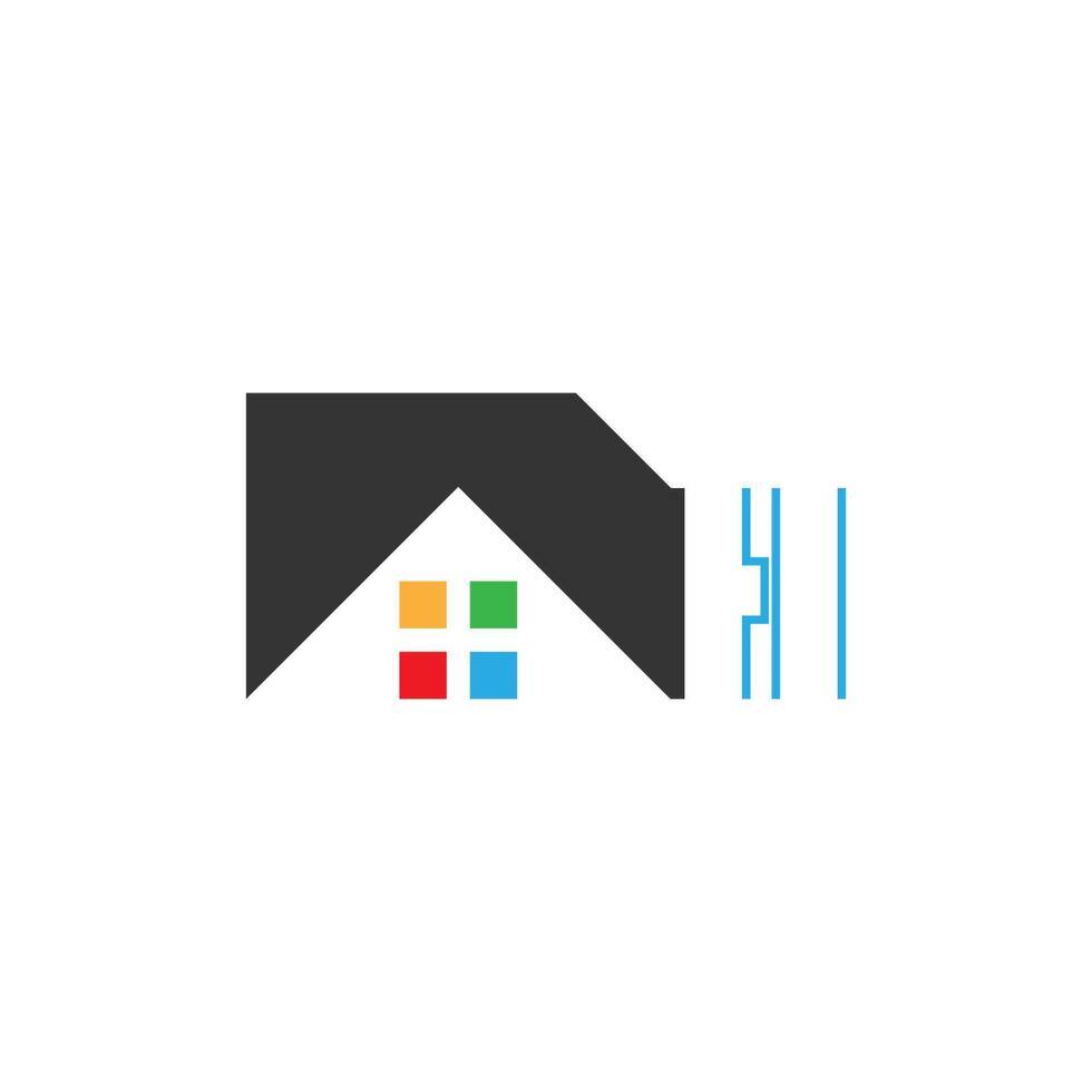 letter h-logopictogram voor huis, onroerend goed vector