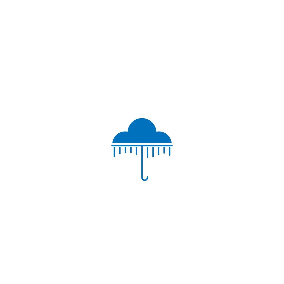 regenachtige paraplu logo pictogram concept vector