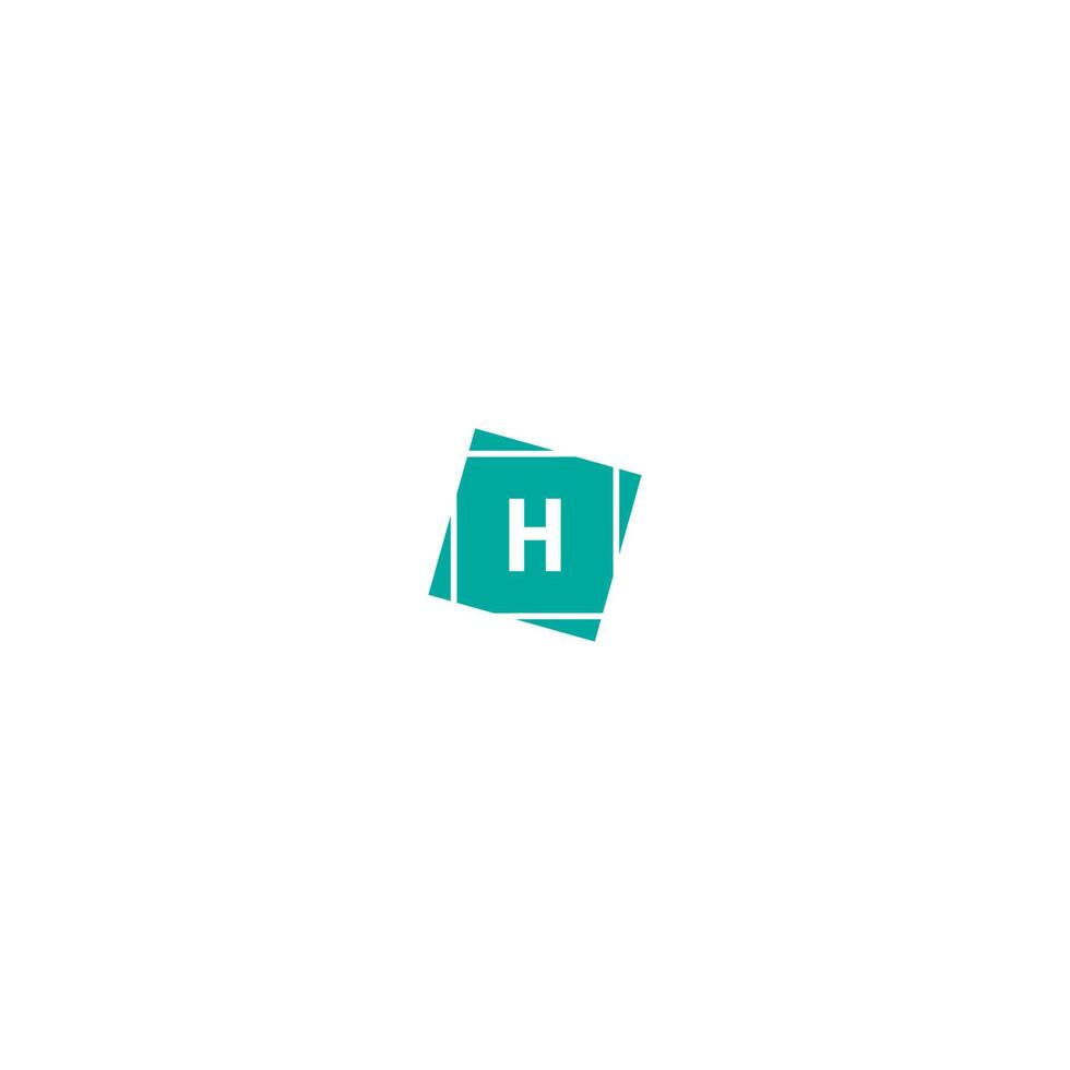 letter h logo in groene kleur ontwerpconcept vector