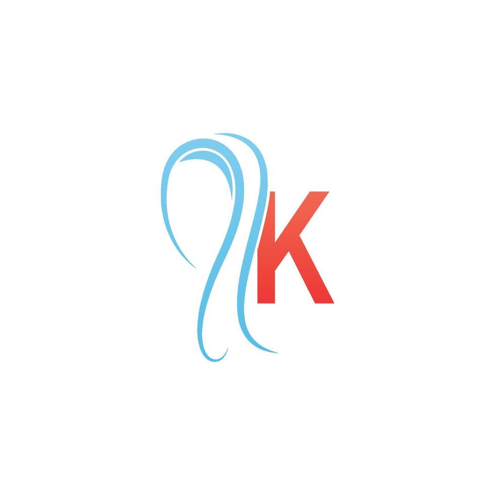 letter k pictogram logo gecombineerd met hijab pictogram ontwerp vector