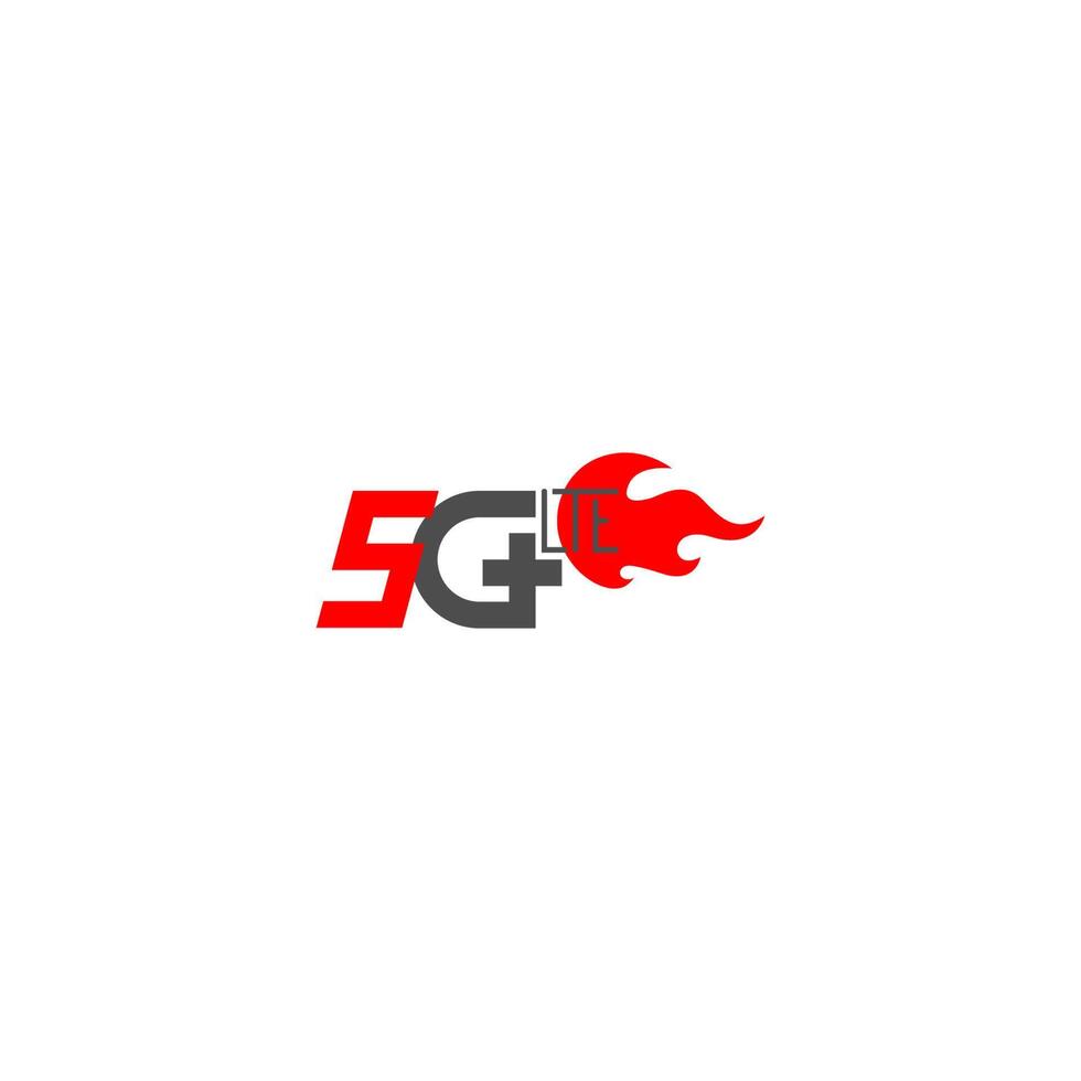 5g lte logo icoon vector