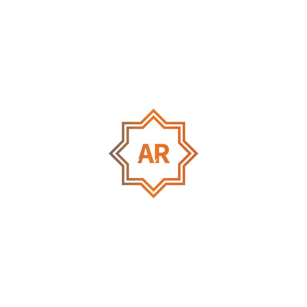 vierkant ar logo letters ontwerp vector