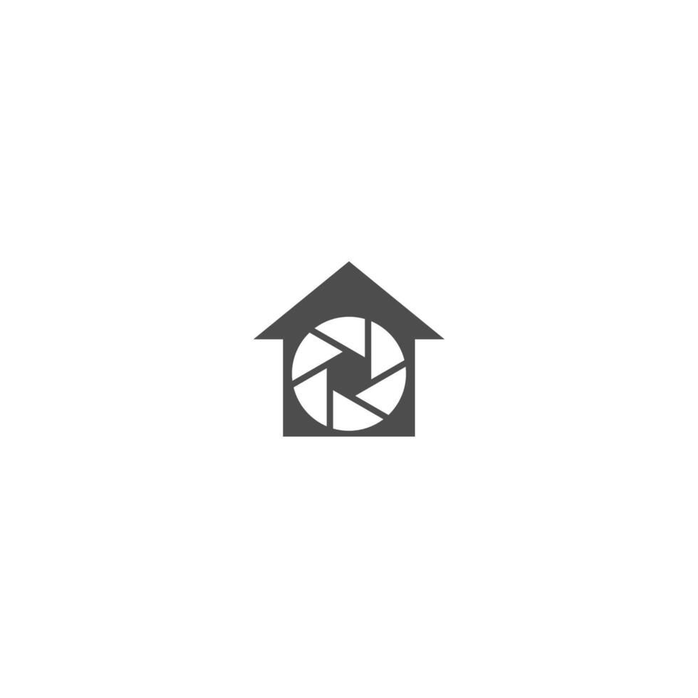 camera sluiter, logo huis vector