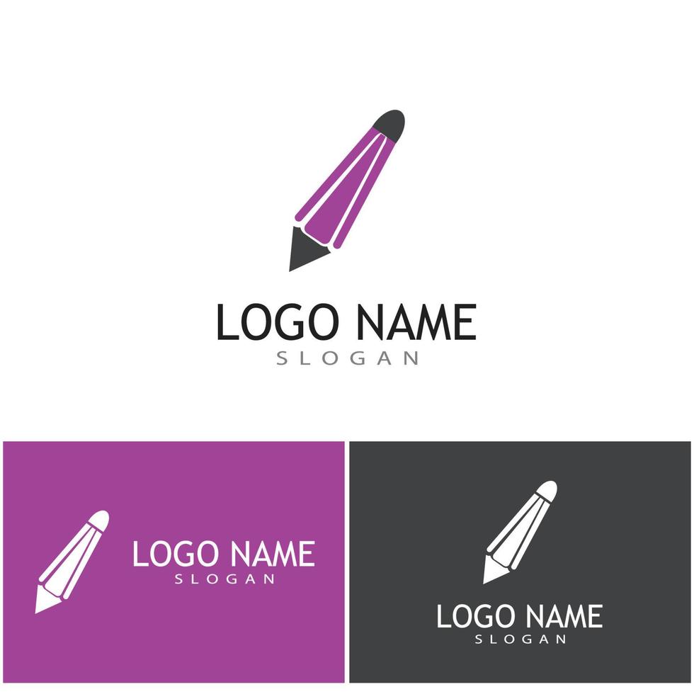 potlood logo sjabloon vector symbool ontwerp