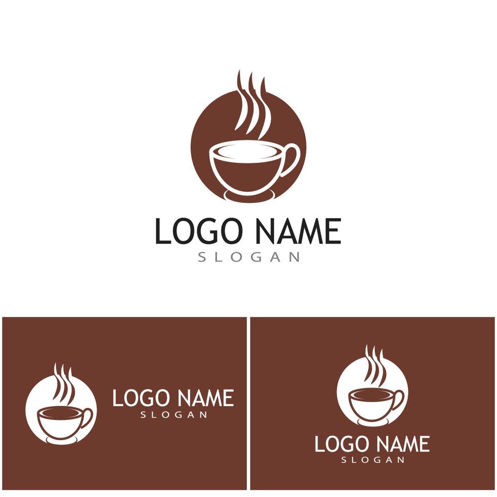 koffiekopje logo sjabloon vector pictogram ontwerp