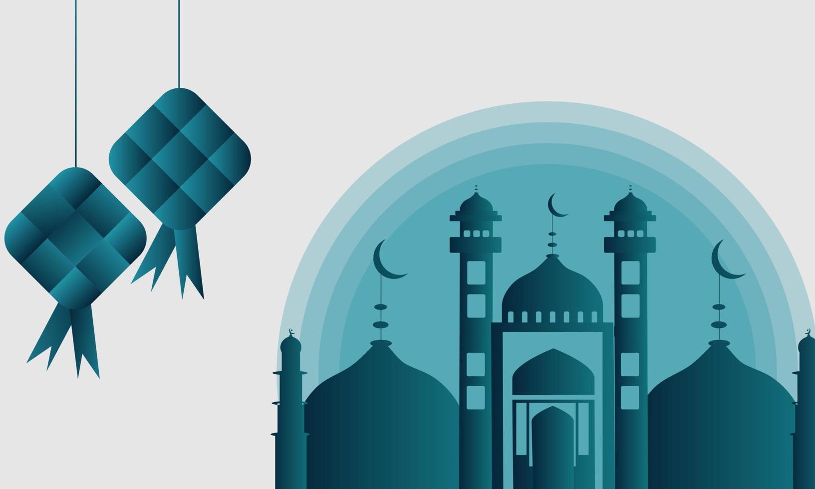 ramadan achtergrond met zachte verloopkleuren vector