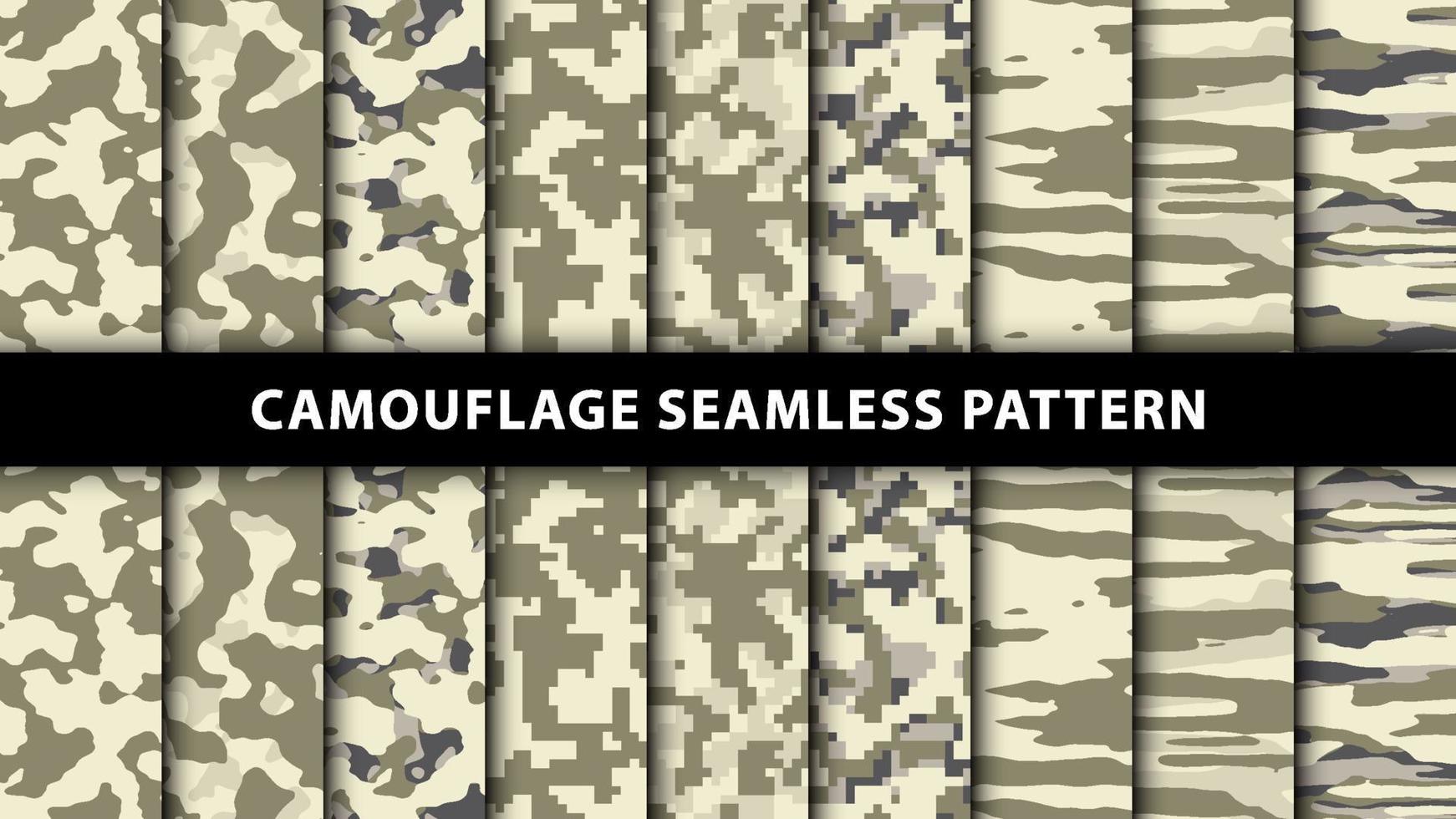 leger en leger camouflage naadloos patroon vector