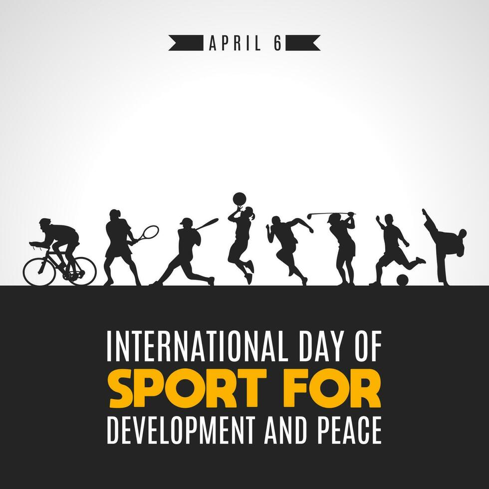 internationale dag van sport voor ontwikkeling en vrede vectorillustratie. geschikt voor poster, banners, campagne en wenskaart. vector