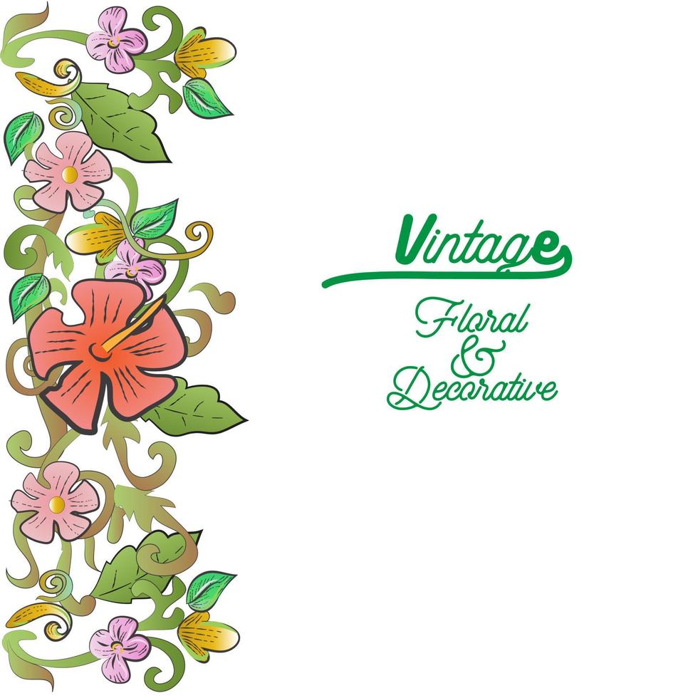 bloemen decoratieve rand vector