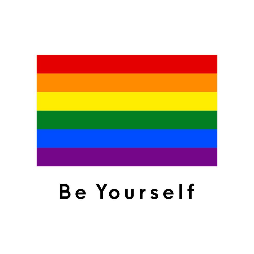 LGBT-vlag voor homo-, lesbiennes, biseksuelen, transgender-, aseksuele, interseksuele en queer-relaties, liefdes- of seksualiteitsrechten. vector
