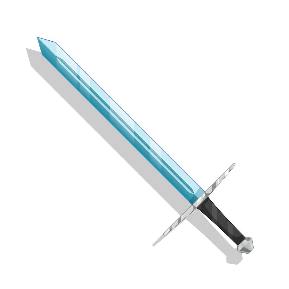 zwaard vector geïsoleerd op witte achtergrond