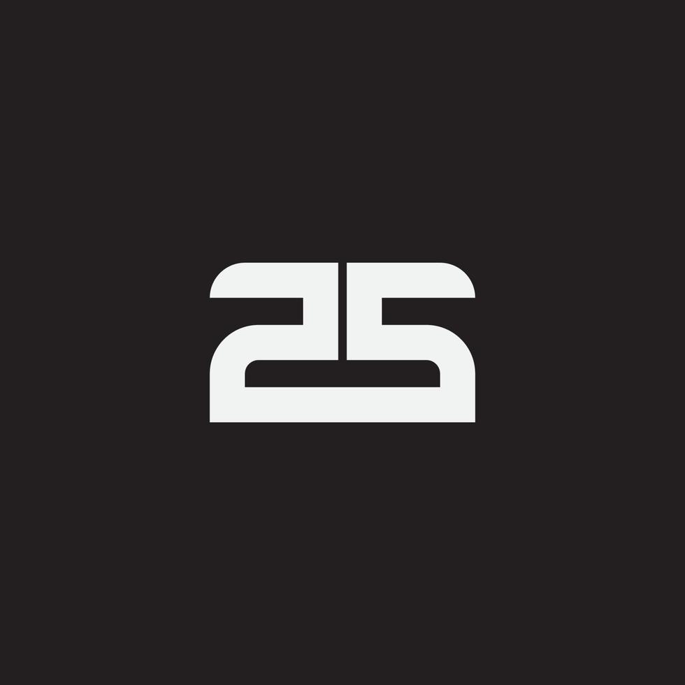 nummer 25 monogram logo-ontwerp. vector