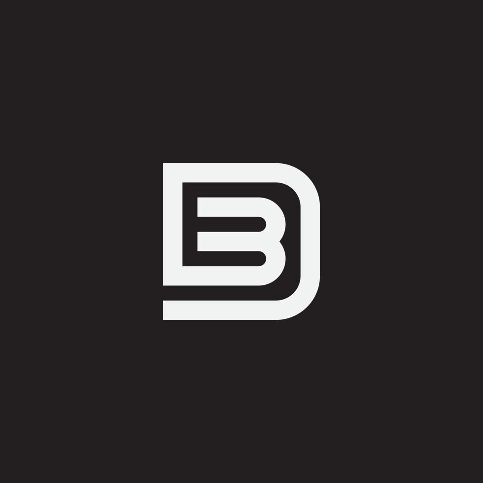 eerste letter db monogram logo ontwerp. vector