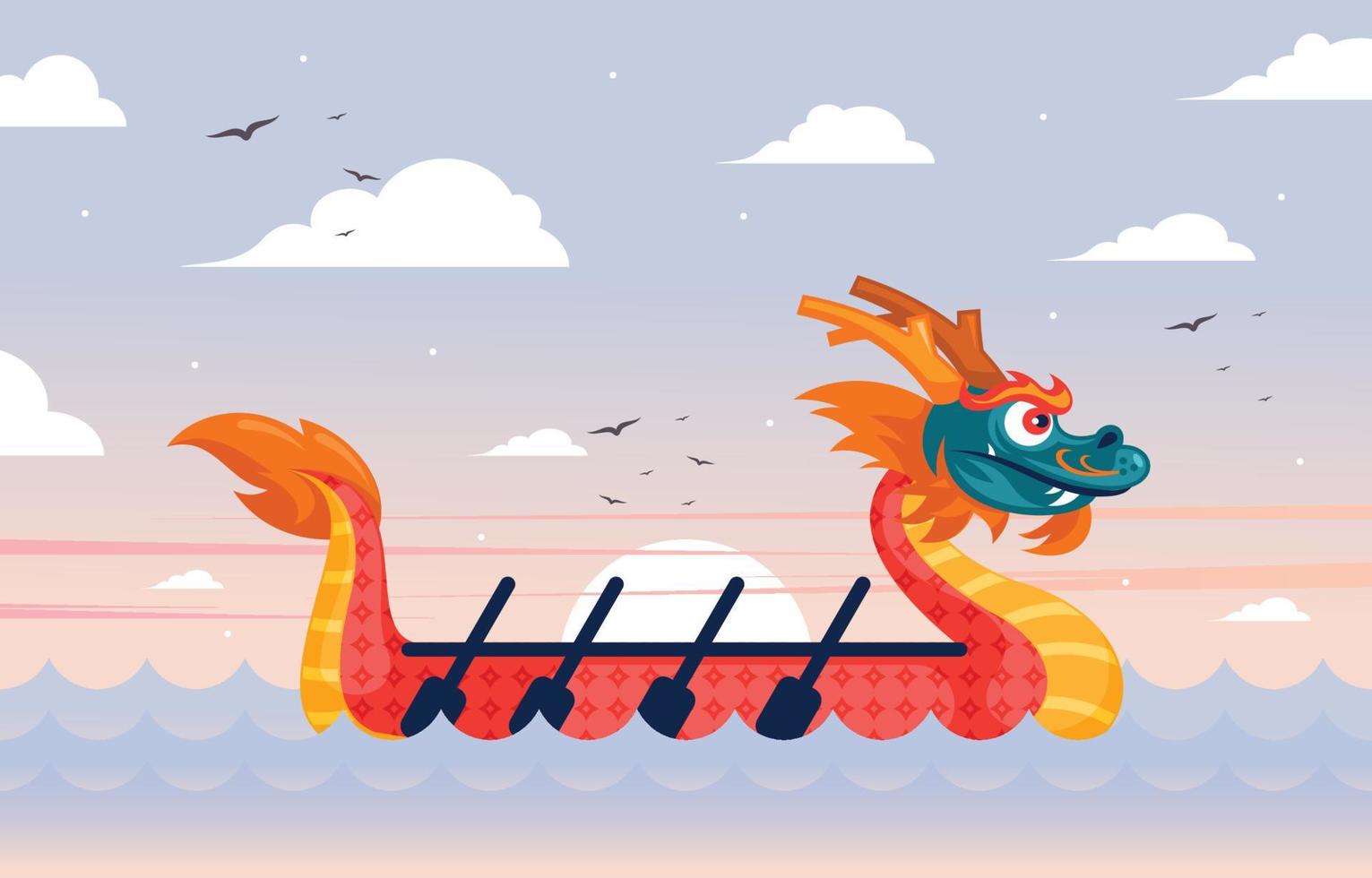 Dragon Boat Festival achtergrond vector