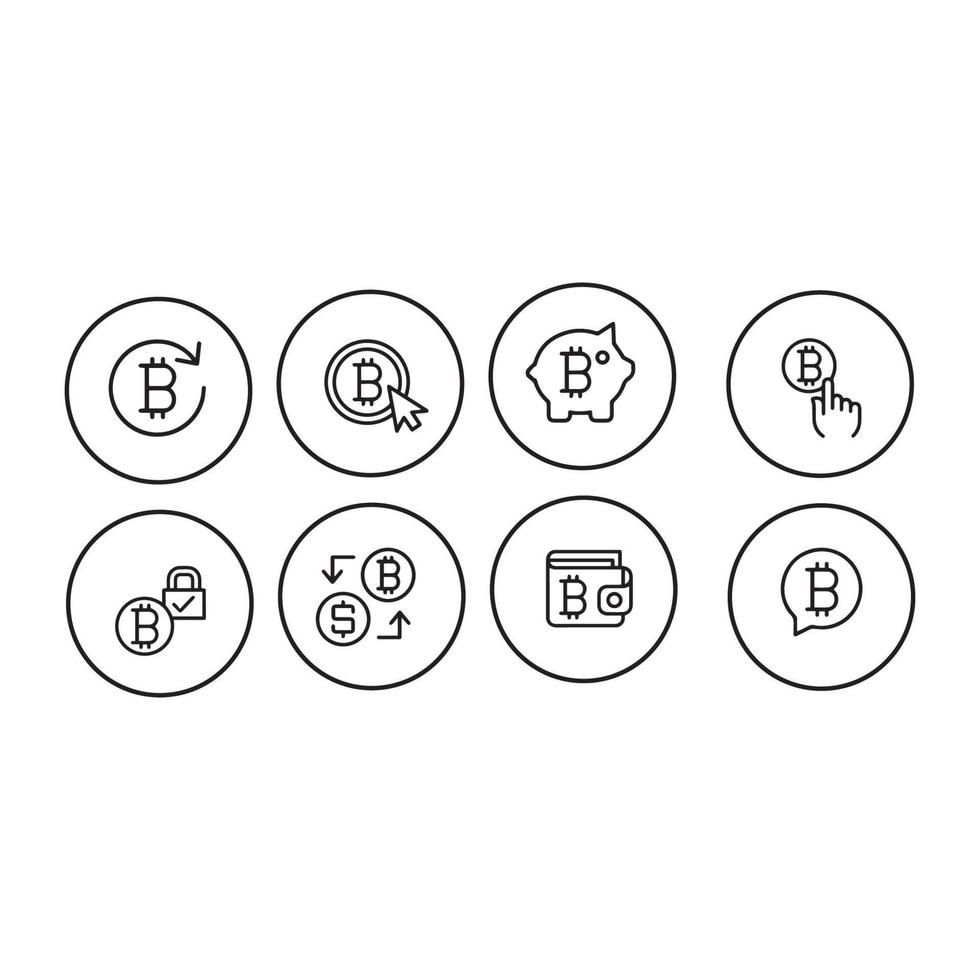 bitcoin iconen vector ontwerp