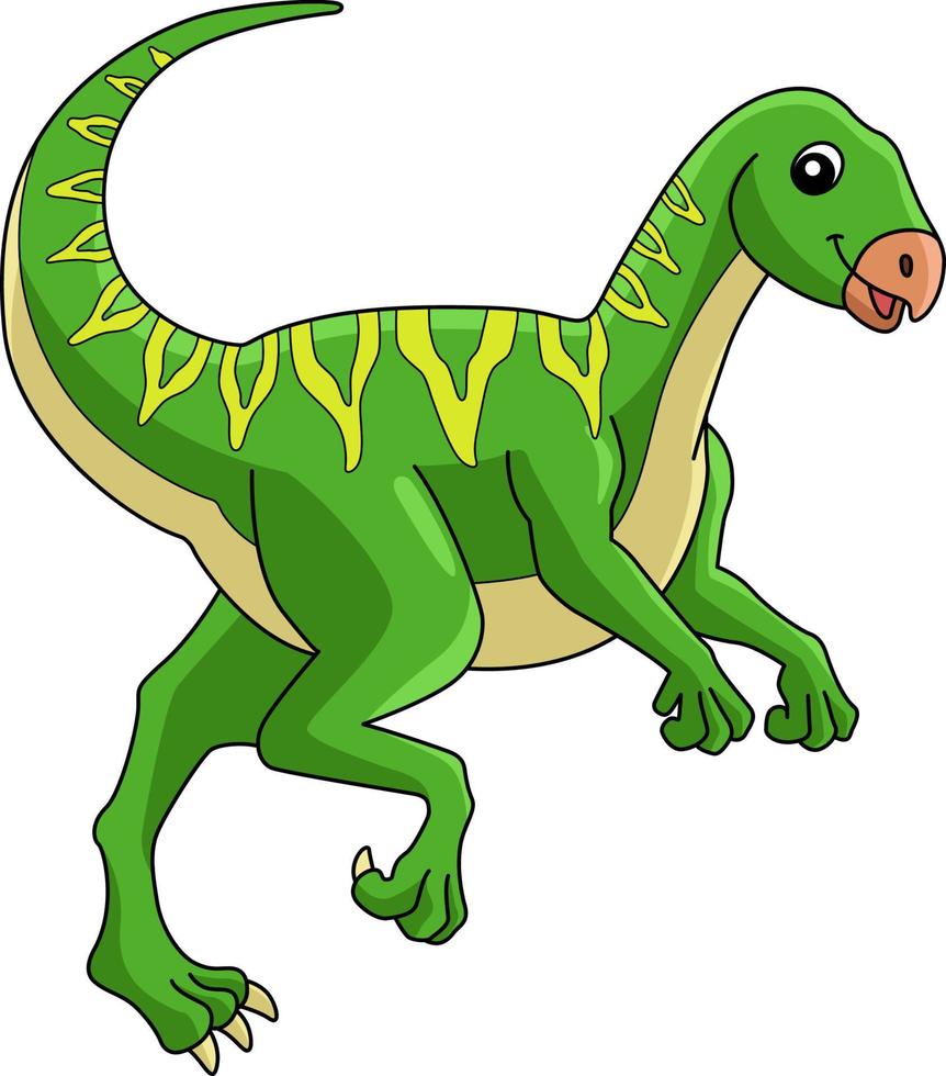 qantassaur dinosaurus cartoon gekleurde clipart vector