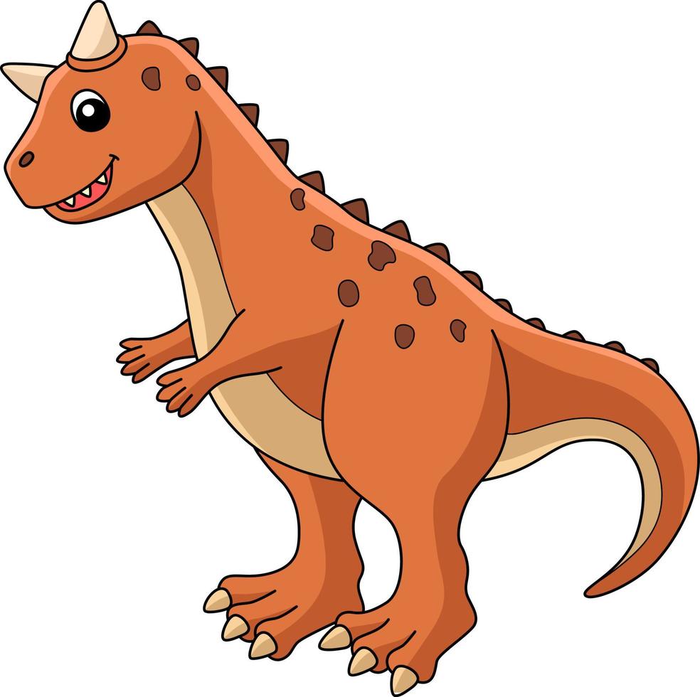 carnotaurus dinosaurus cartoon gekleurde clipart vector