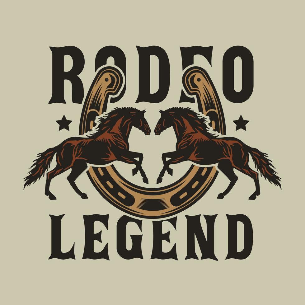 cowboys wilde westen rodeo vintage badge vector