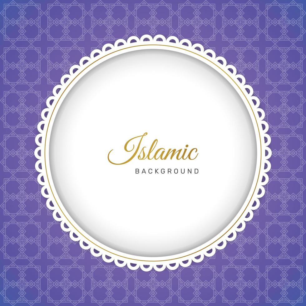 paarse en roze luxe islamitische boogachtergrond met decoratief ornamentpatroon. -vector. vector