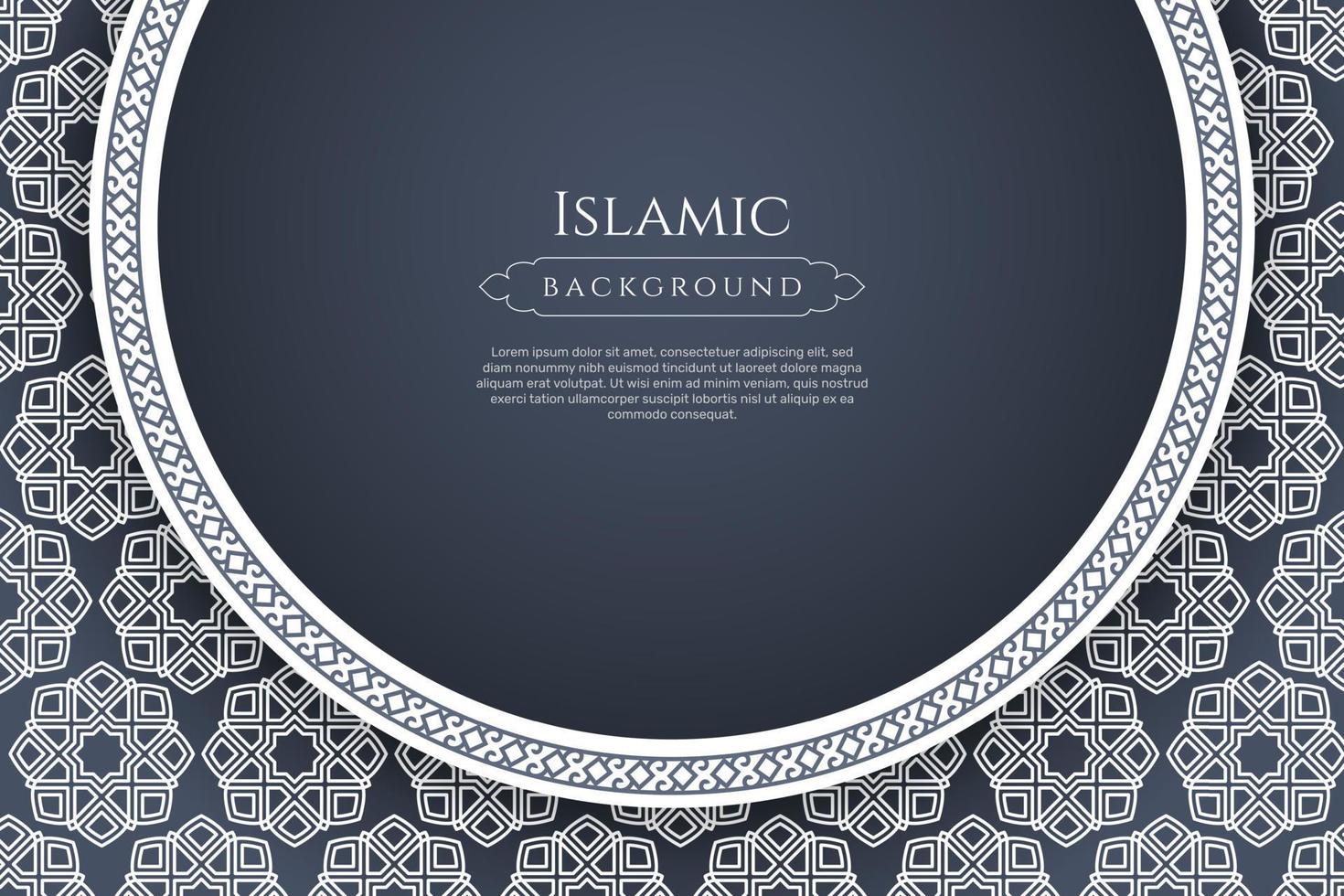 islamitische ornament grens frame patroon achtergrond met kopie ruimte voor tekst. -vector. vector