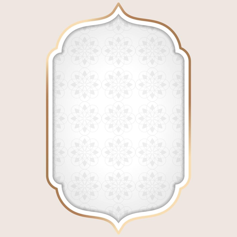 Arabisch patroon in een glanzend gouden frame. -vector. vector