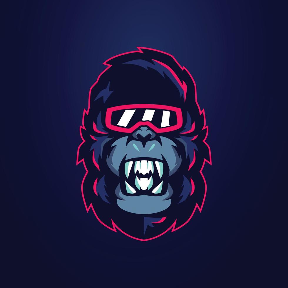 gorilla mascotte logo sjablonen vector