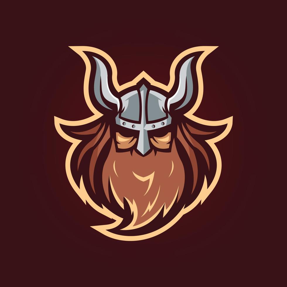 viking mascotte logo sjablonen vector