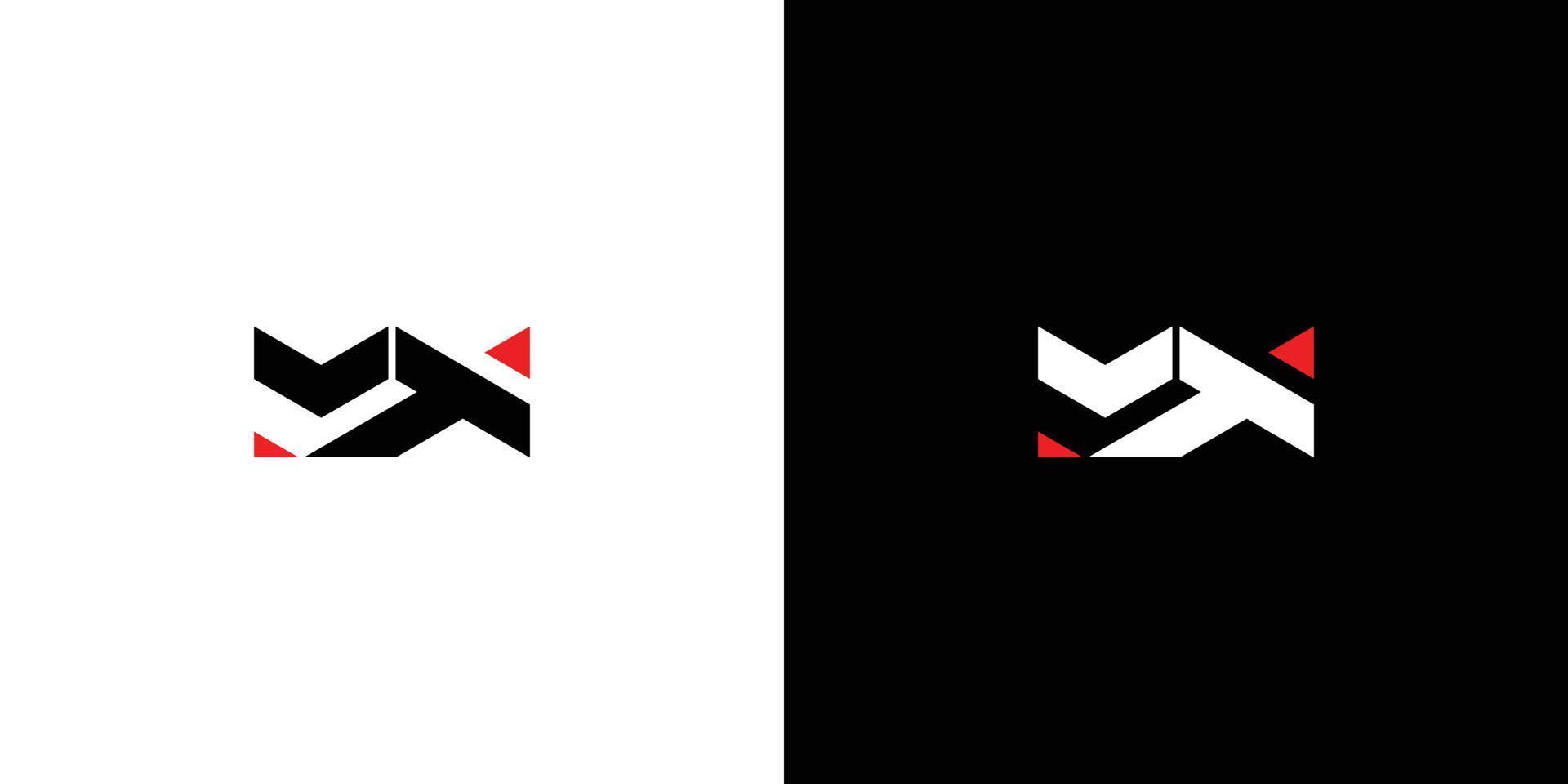 modern en vet letter mx initialen logo ontwerp 1 vector