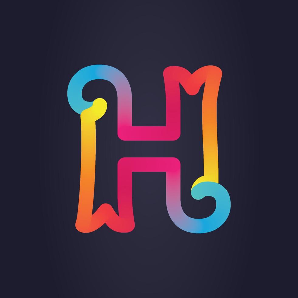 h modern letterlogo-ontwerp vector