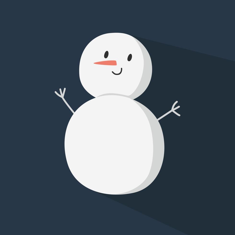 schattige sneeuwpop illustratie vector