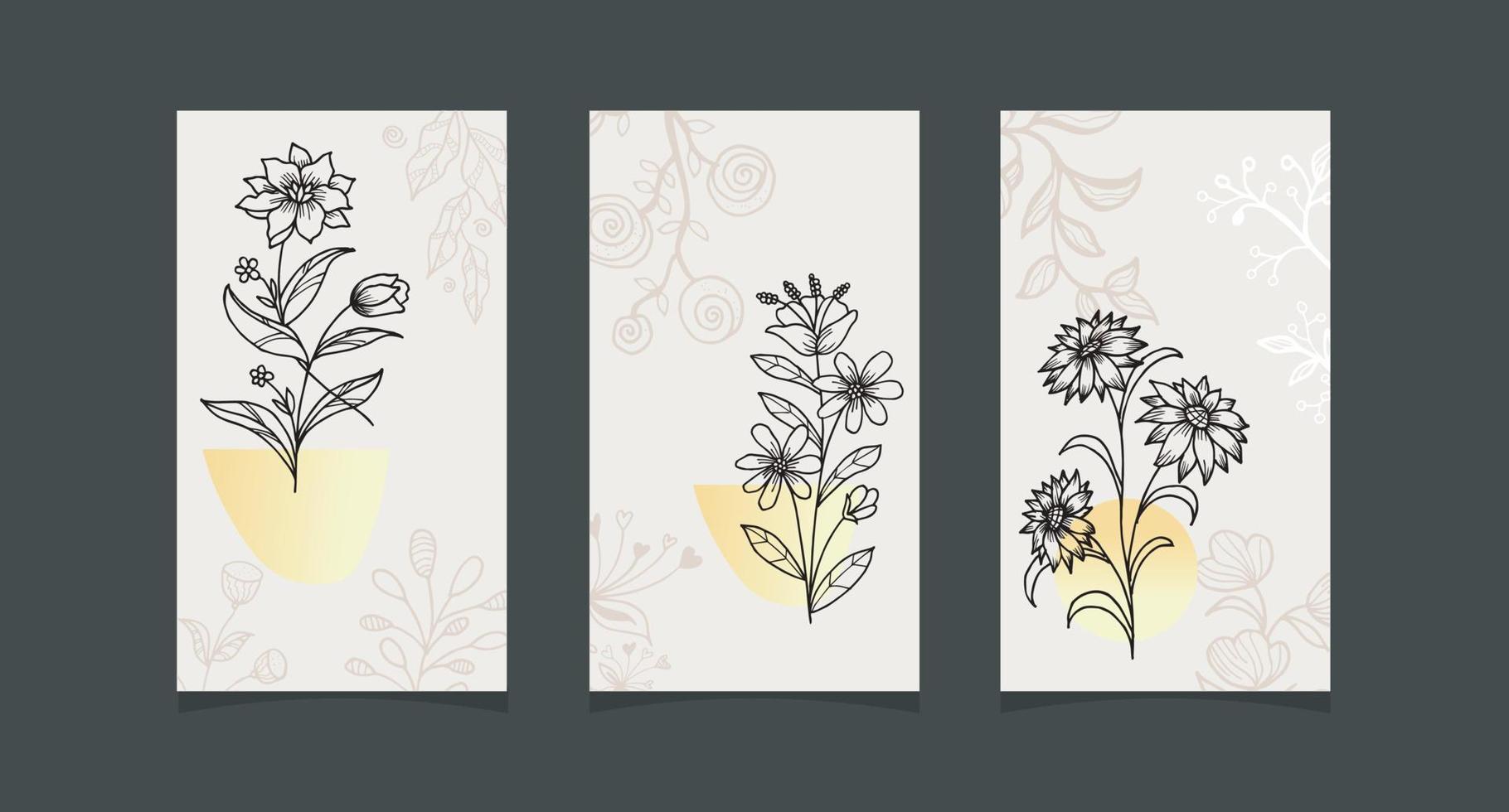 moderne bloemen boho abstract trendy achtergrondontwerp. nieuwe ontwerpstijl vector