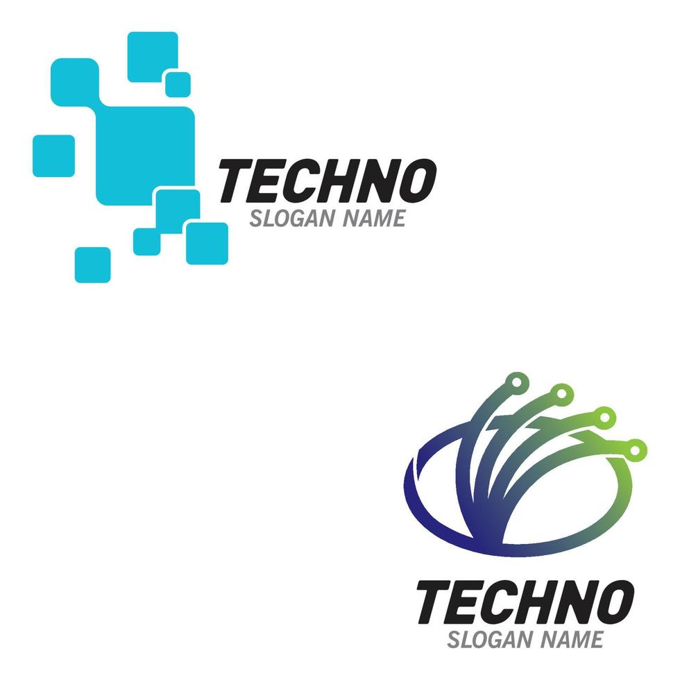technologie logo creatief concept van netwerk. illustratie ontwerp vector