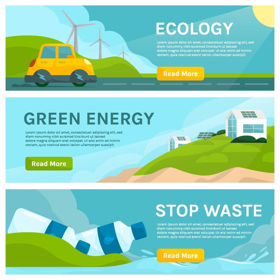 eco groene bannerset vector