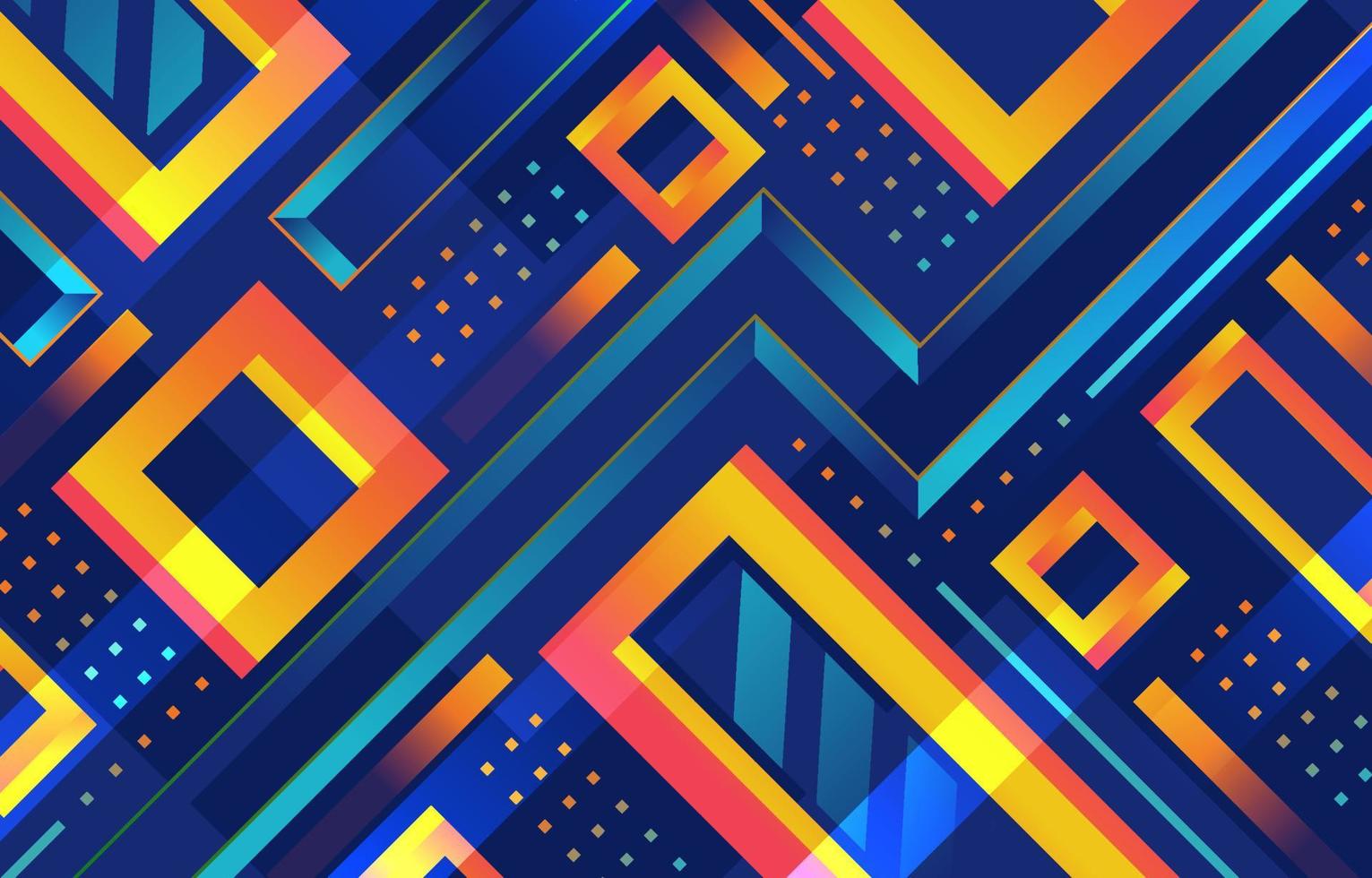 moderne blauw oranje geometrische abstracte rechthoek vector