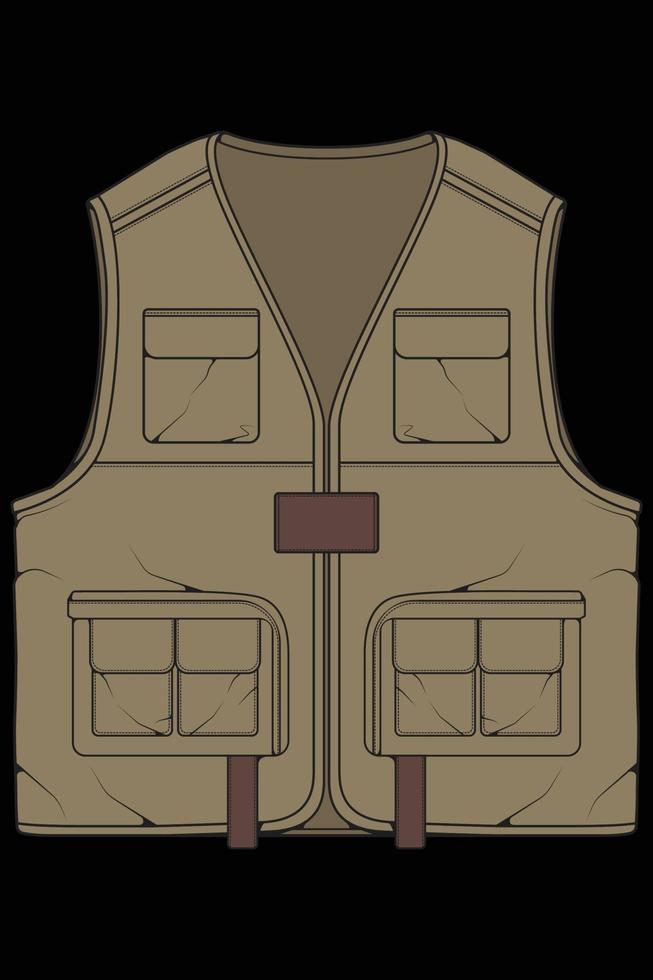 borst vest zak kleur vector, borst vest zak in een schets stijl, vectorillustratie. vector