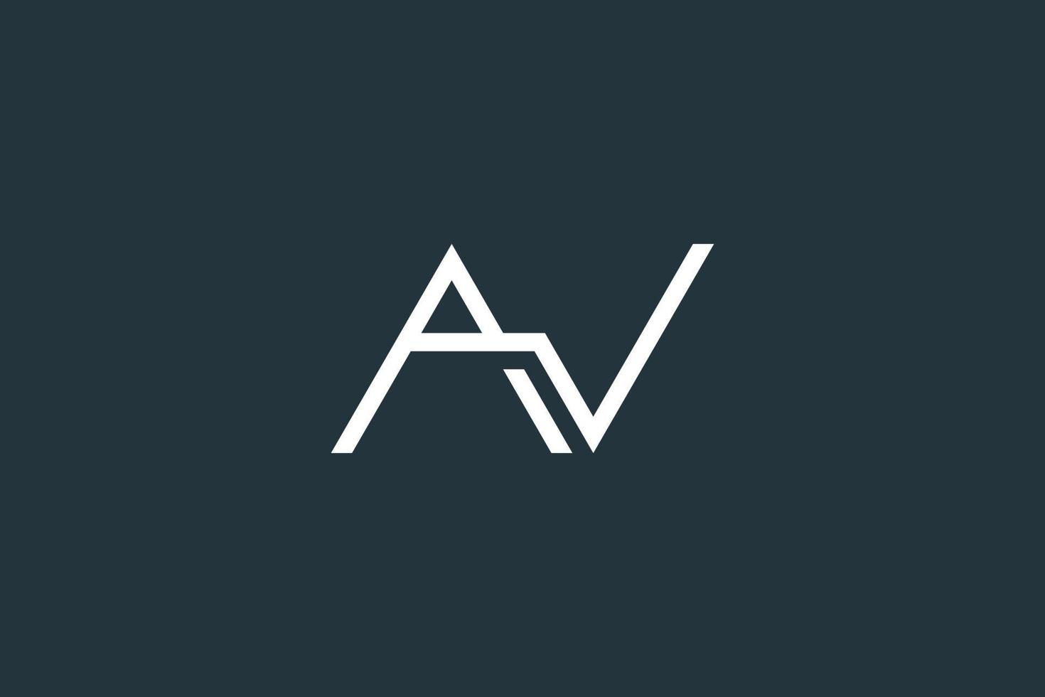 minimale letter av logo ontwerp vector