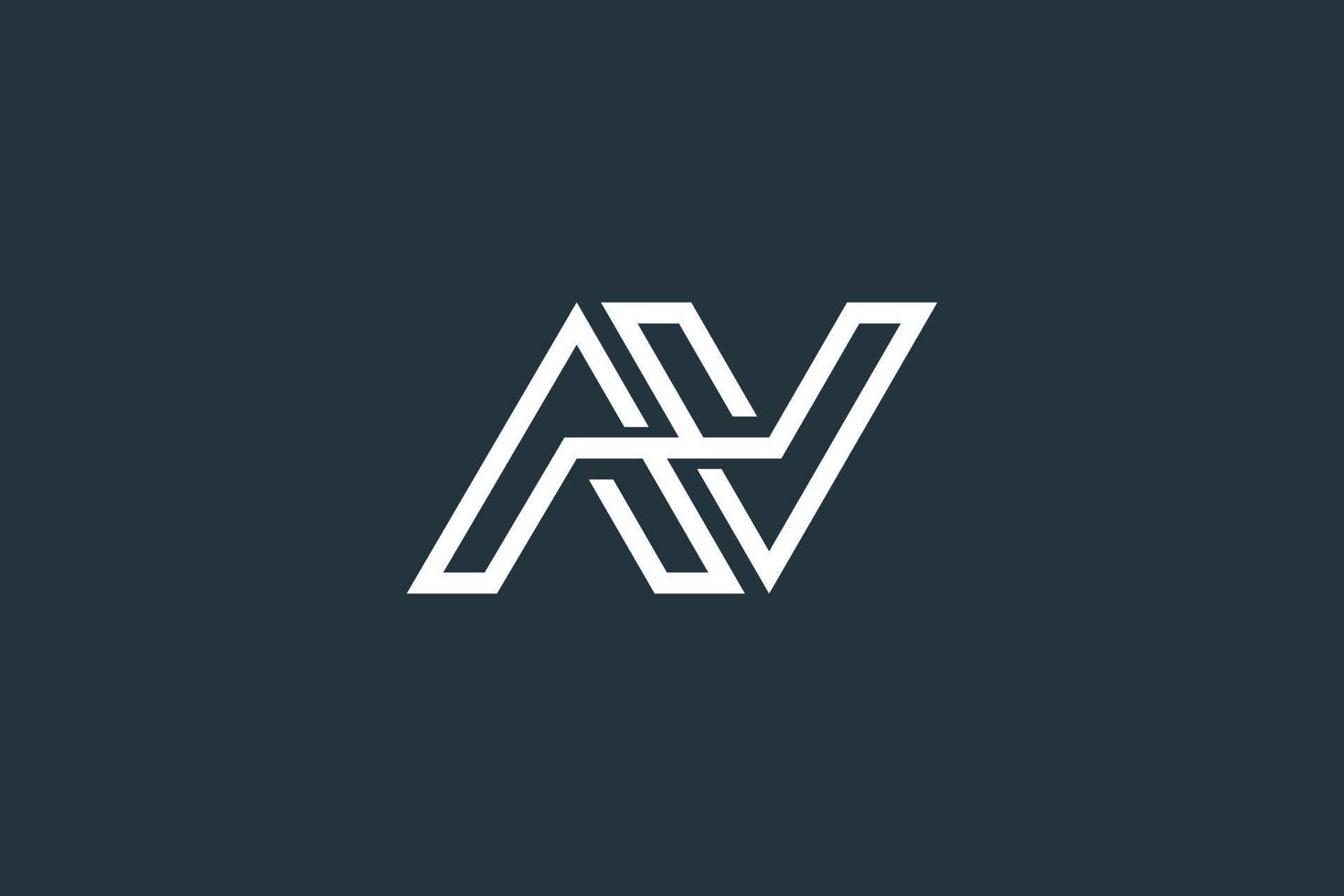 minimale letter av logo ontwerp vector sjabloon